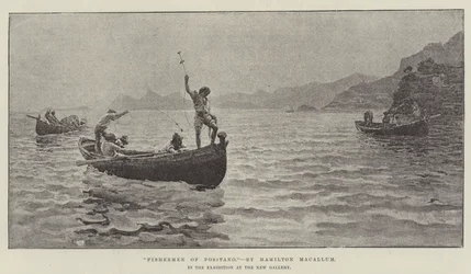 Visser van Positano, in de tentoonstelling in de New Gallery